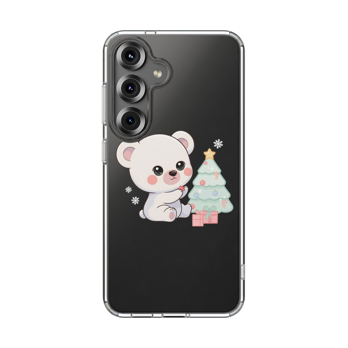 Christmas Polar Bear Phone Case, Kawaii Holiday Accessory