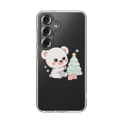 Christmas Polar Bear Phone Case, Kawaii Holiday Accessory