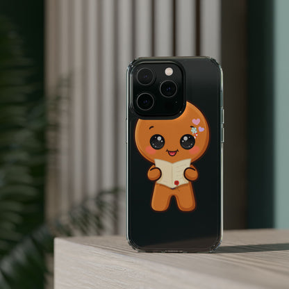 Gingerbread Man Phone Case, Cute Christmas Letter Reader