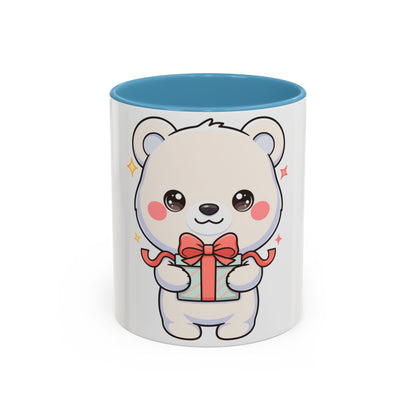 Kawaii Polar Bear Mug, Cute Gift Accent Coffee Mug