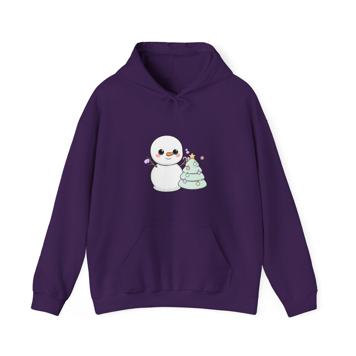 Kawaii Christmas Snowman Hoodie for Cute Holiday Cheer