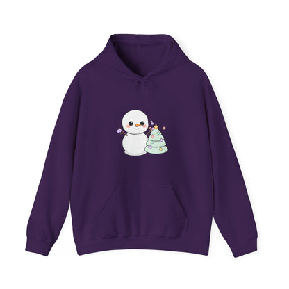 Kawaii Christmas Snowman Hoodie for Cute Holiday Cheer