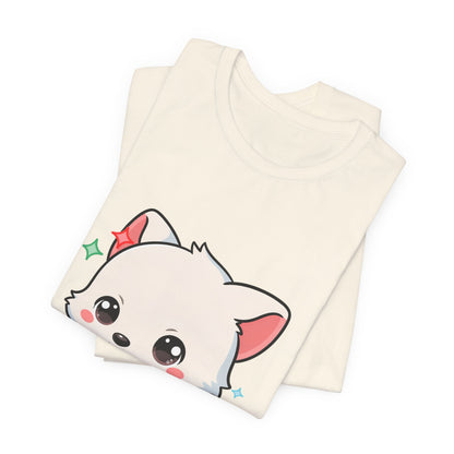 Kawaii Arctic Fox Christmas T-Shirt for Cute Holiday Fans