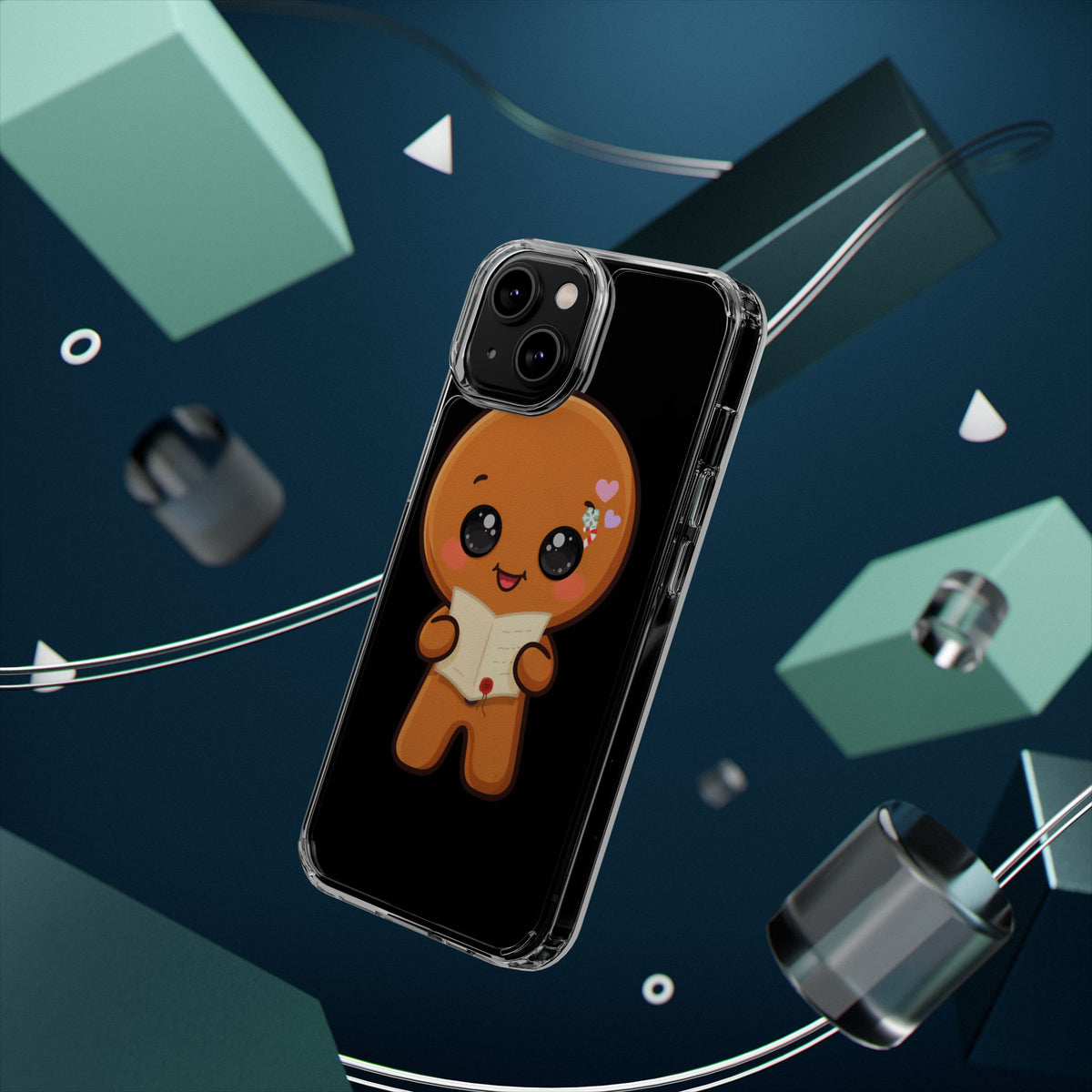 Gingerbread Man Phone Case, Cute Christmas Letter Reader