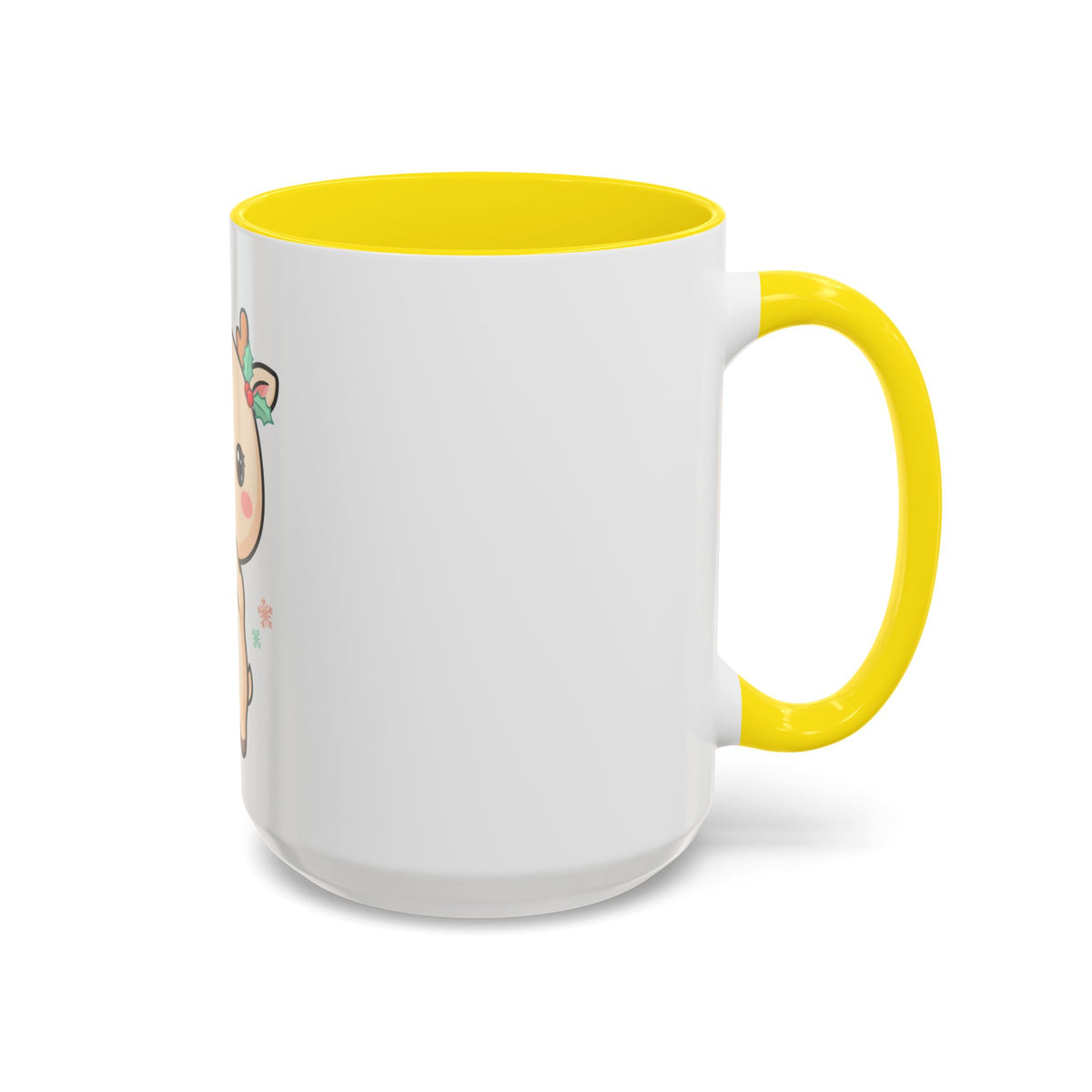 Kawaii Reindeer Christmas Accent Coffee Mug