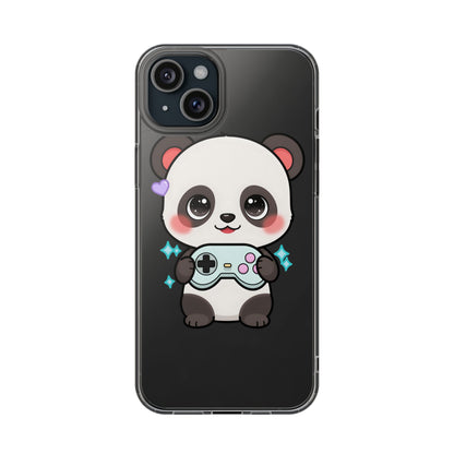 Gamer Panda Clear Impact-Resistant Phone Case
