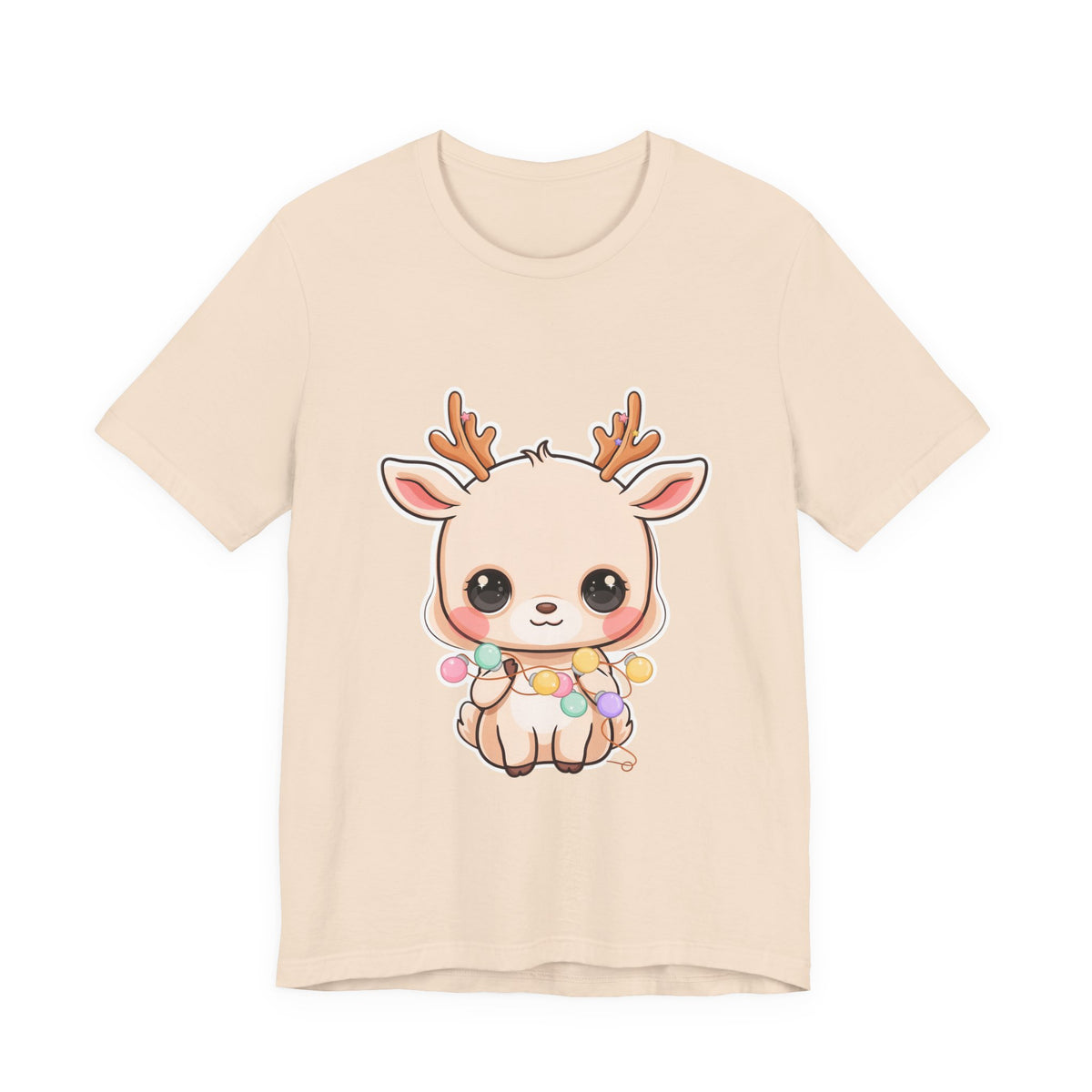 Kawaii Reindeer T-Shirt for Cozy Holiday Errands