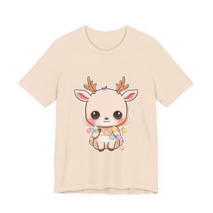 Kawaii Reindeer T-Shirt for Cozy Holiday Errands