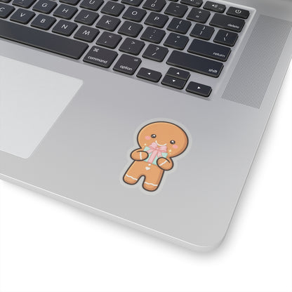 Gingerbread Gift Sticker for Holiday Journals and Laptops