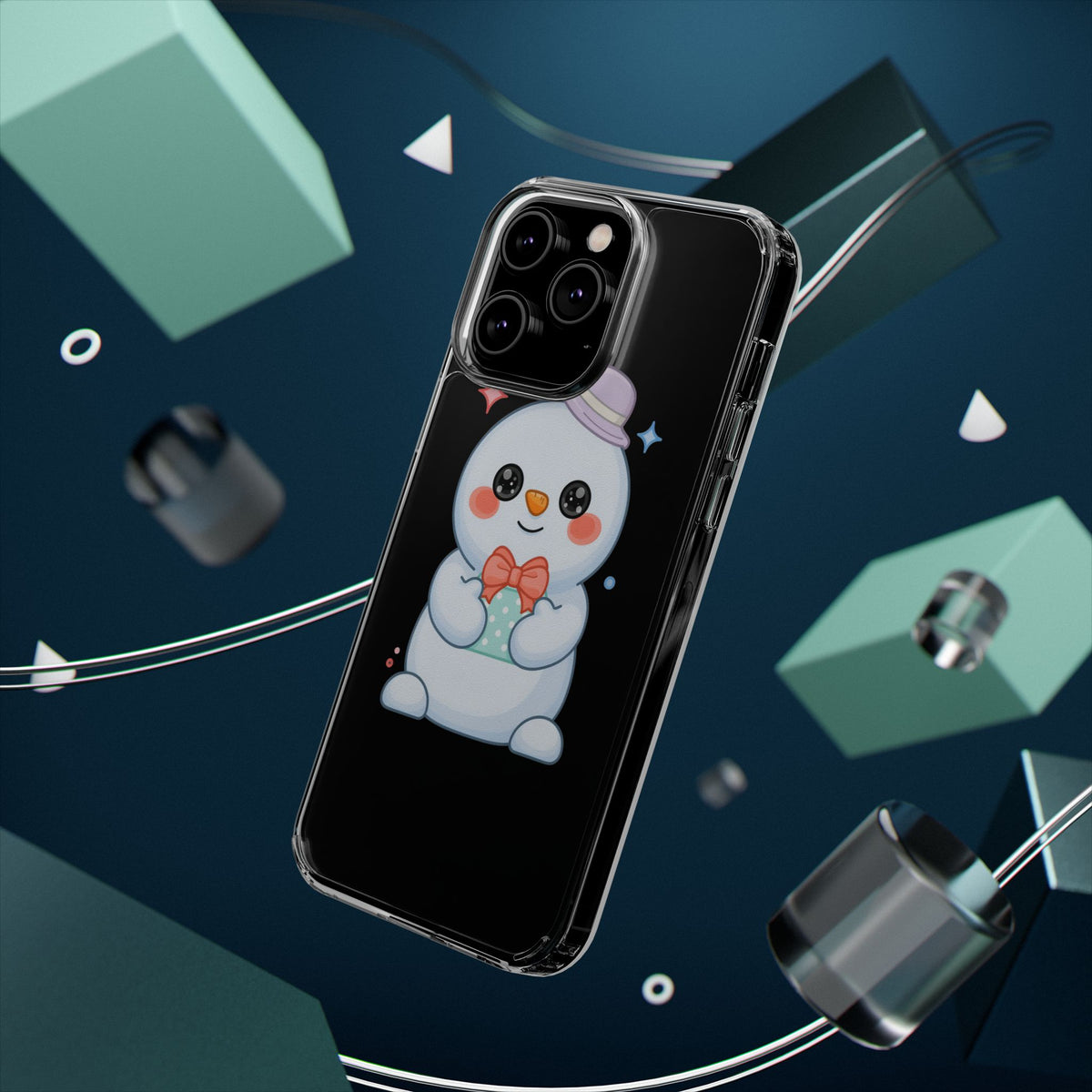 Kawaii Snowman Phone Case for Cheerful Winter Days