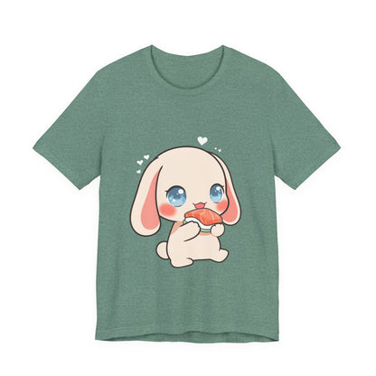 Kawaii Sushi Bunny T-Shirt for Cute Foodie Fans