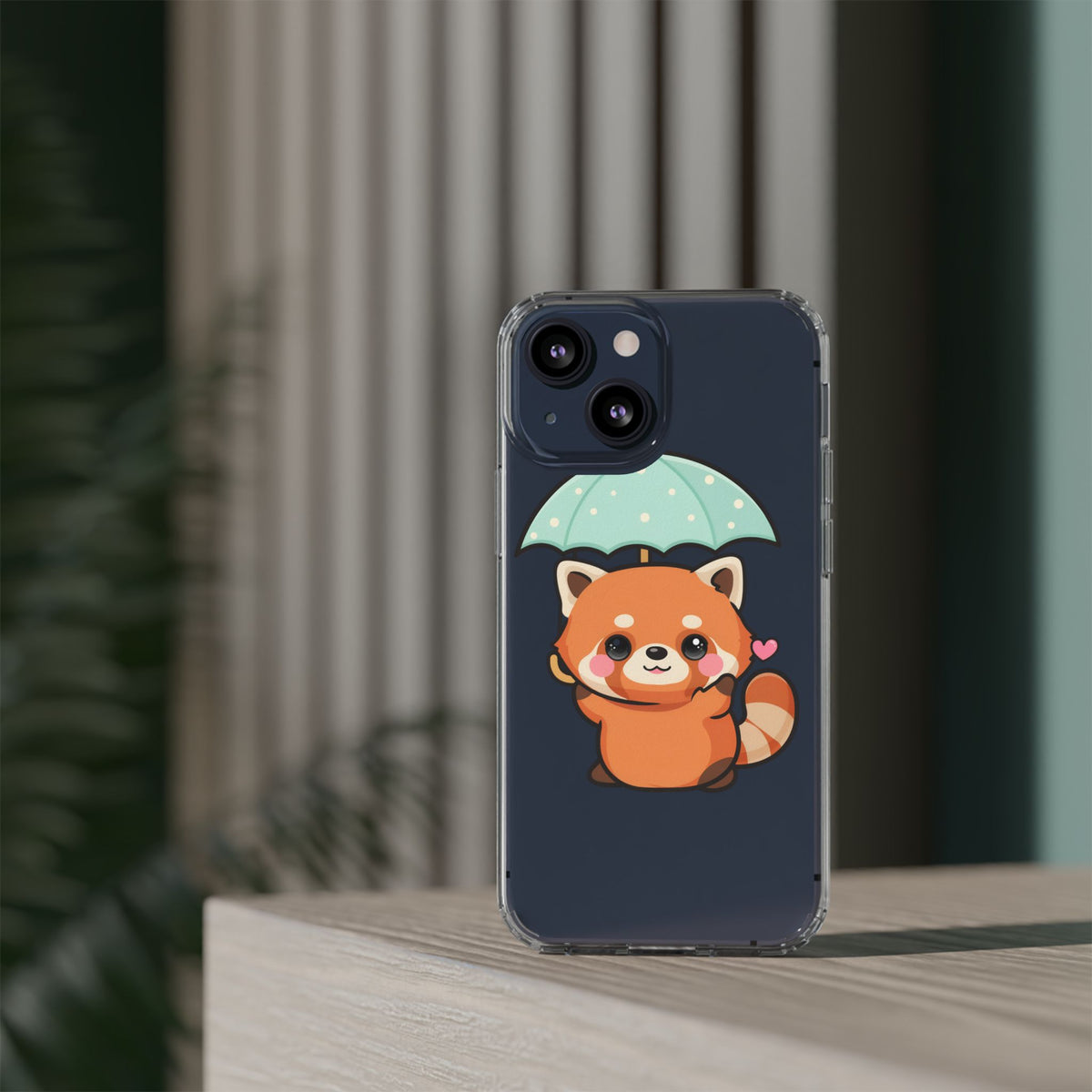 Kawaii Red Panda Clear Impact-Resistant Case