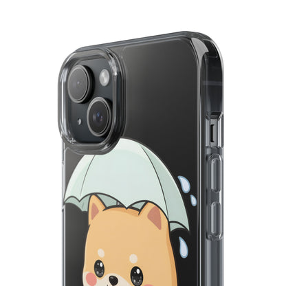 Shiba Inu Phone Case, Kawaii Rainy Day Pup