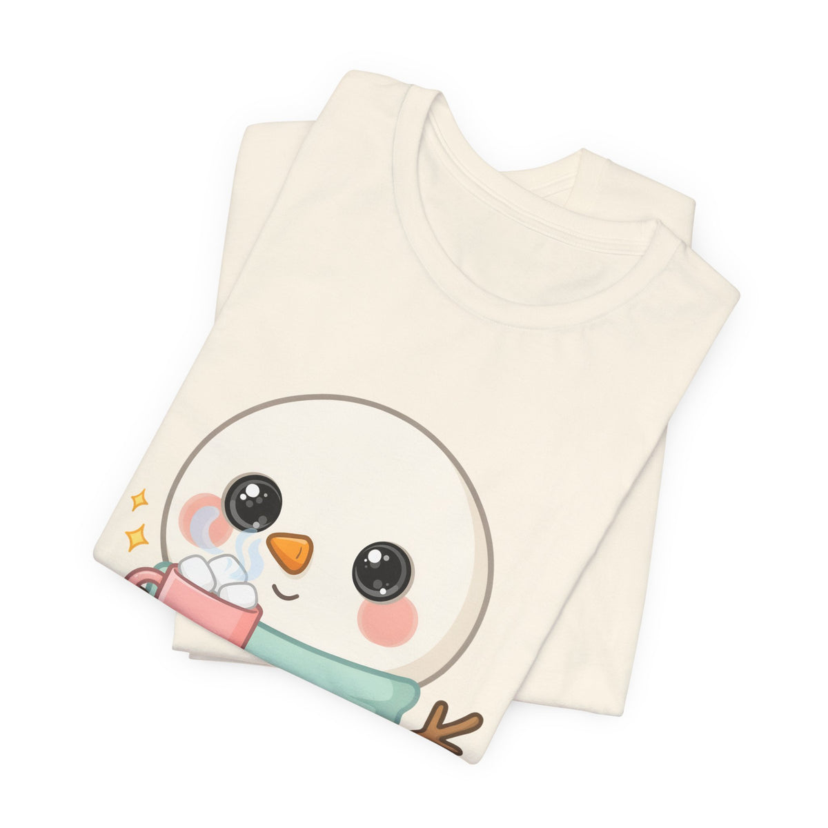 Kawaii Snowman T-Shirt for Cozy Cocoa Breaks
