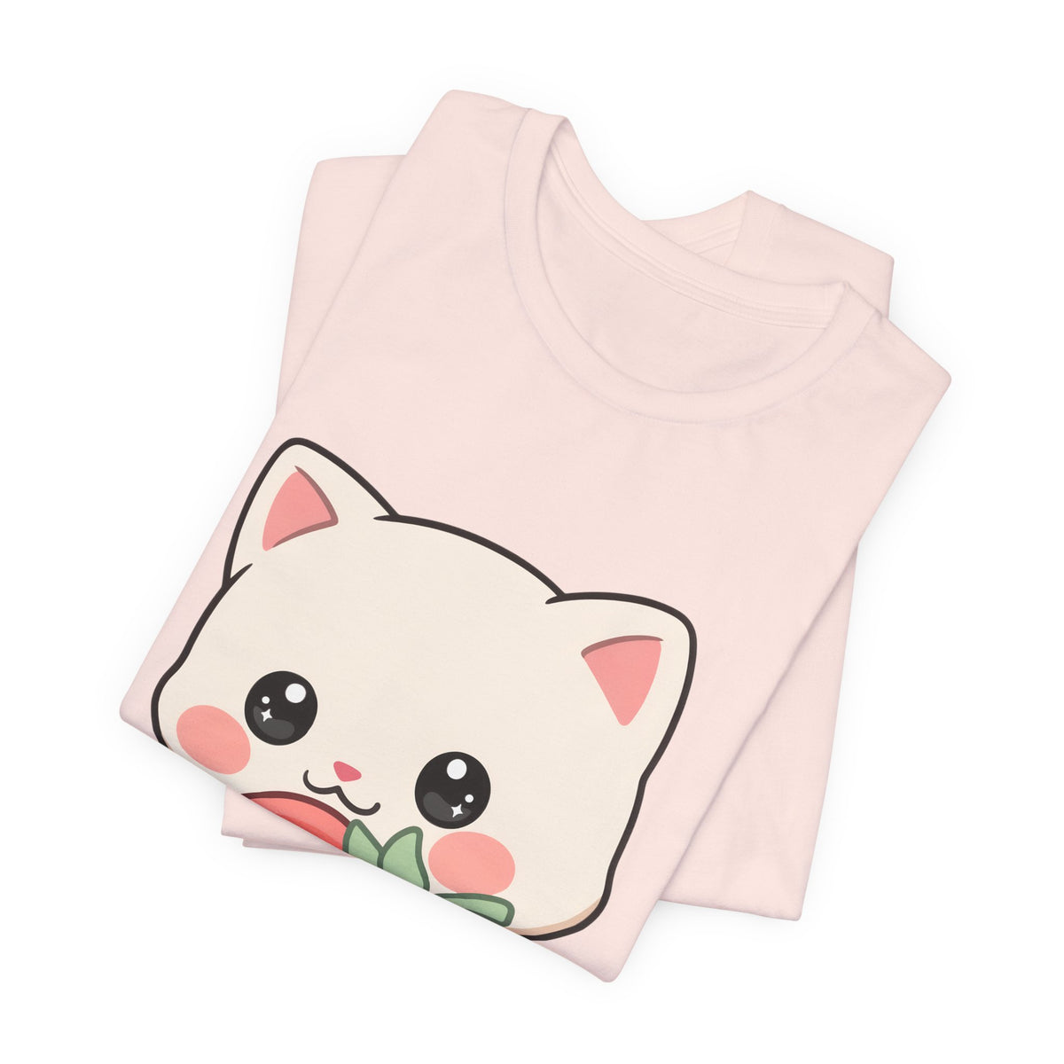 Kawaii Cat Strawberry T-Shirt, Cute Cat Lover Gift