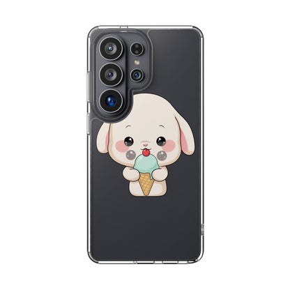 Kawaii Bunny Phone Case, Ice Cream Cutie Clear Case