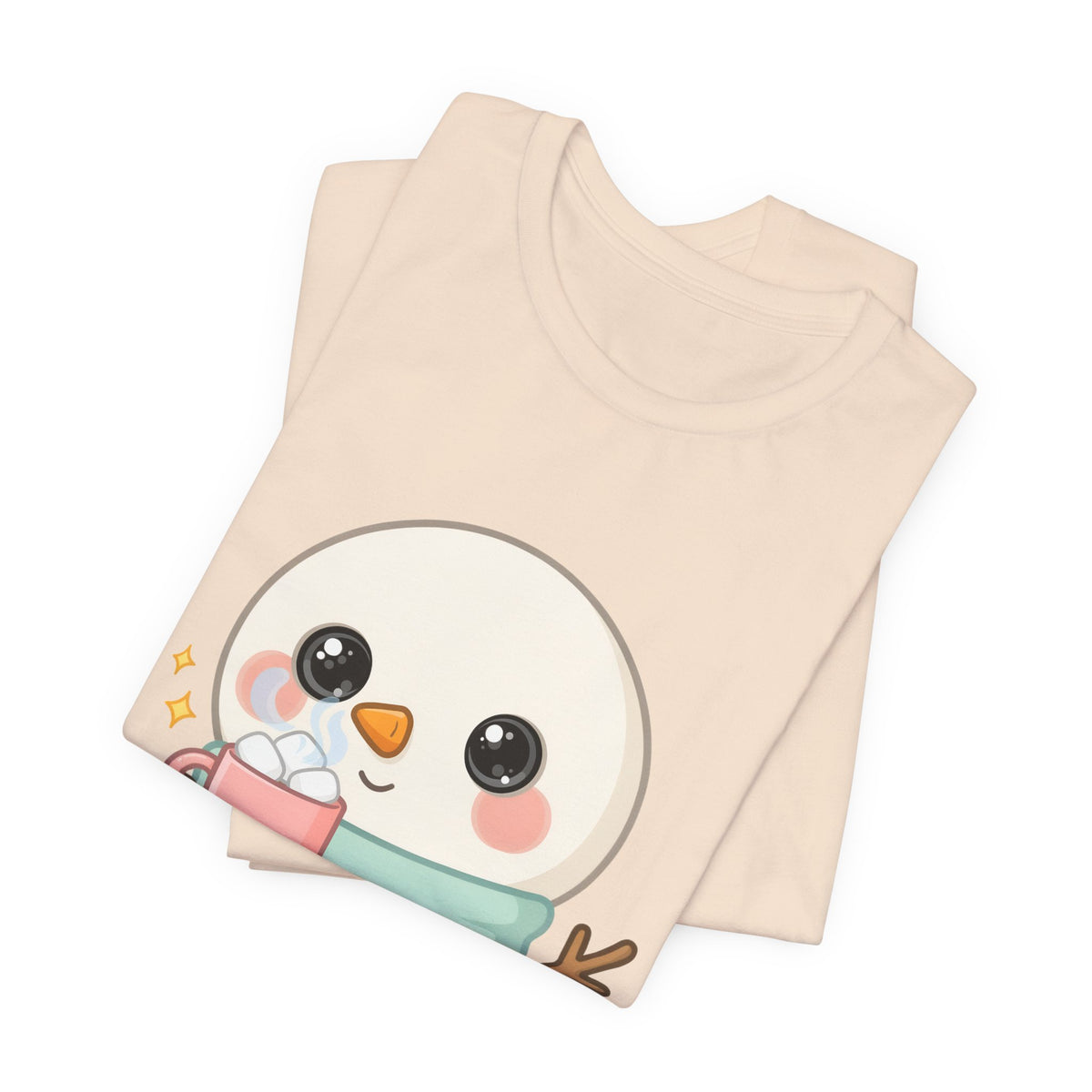 Kawaii Snowman T-Shirt for Cozy Cocoa Breaks