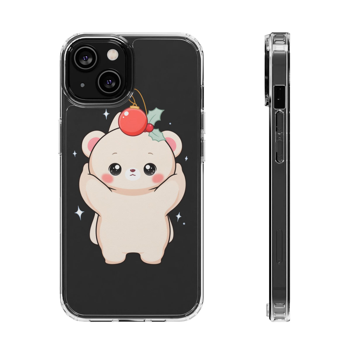 Kawaii Christmas Bear Phone Case for Cozy Holiday Days