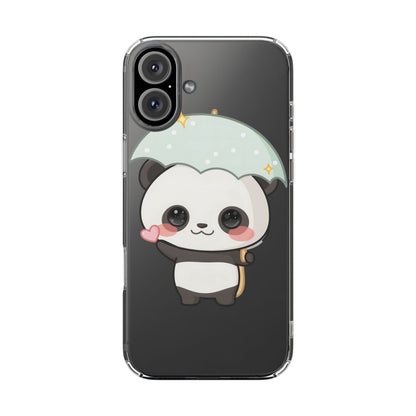Kawaii Panda Clear Impact-Resistant Phone Case