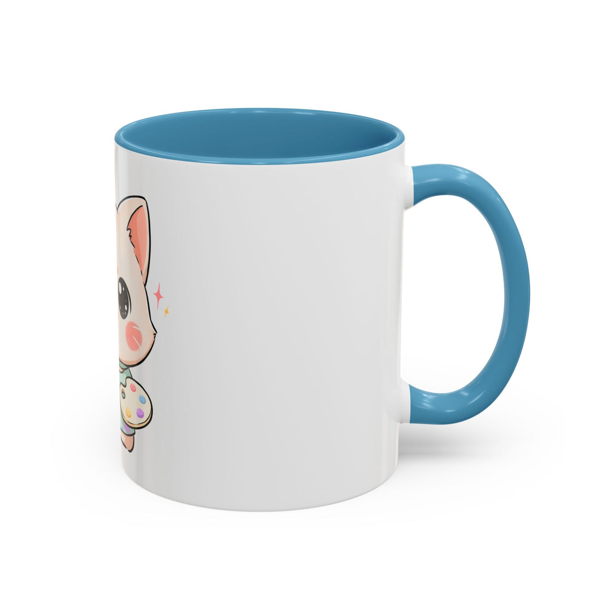 Kawaii Cat Artist Accent Coffee Mug