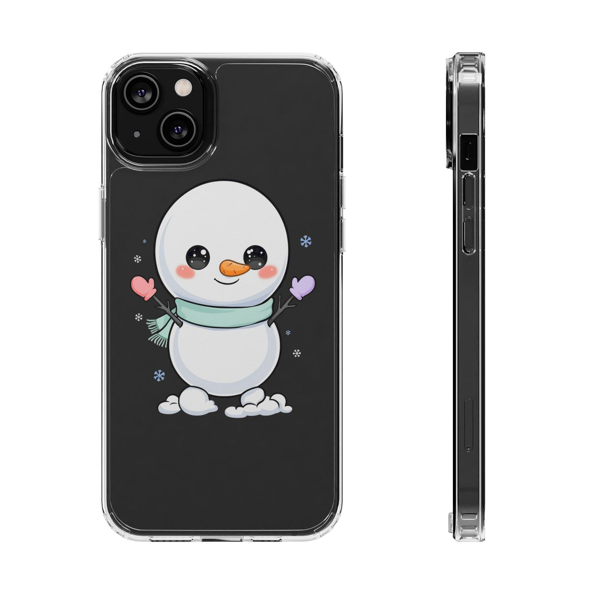 Kawaii Snowman Clear Impact-Resistant Case