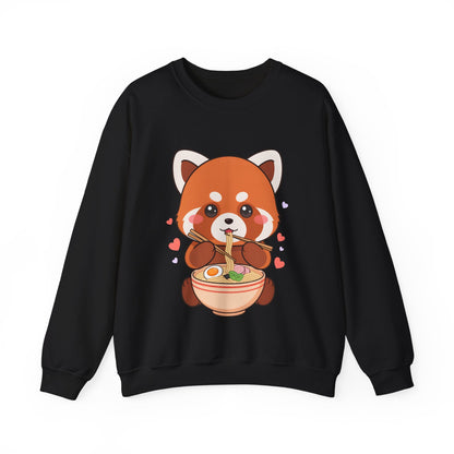 Kawaii Red Panda Ramen Sweatshirt for Cozy Foodie Days