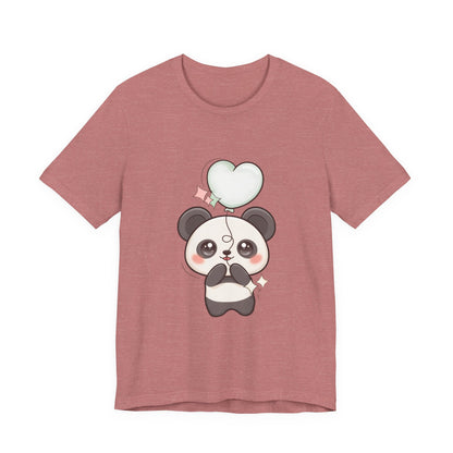Kawaii Panda T-Shirt with Floating Balloon