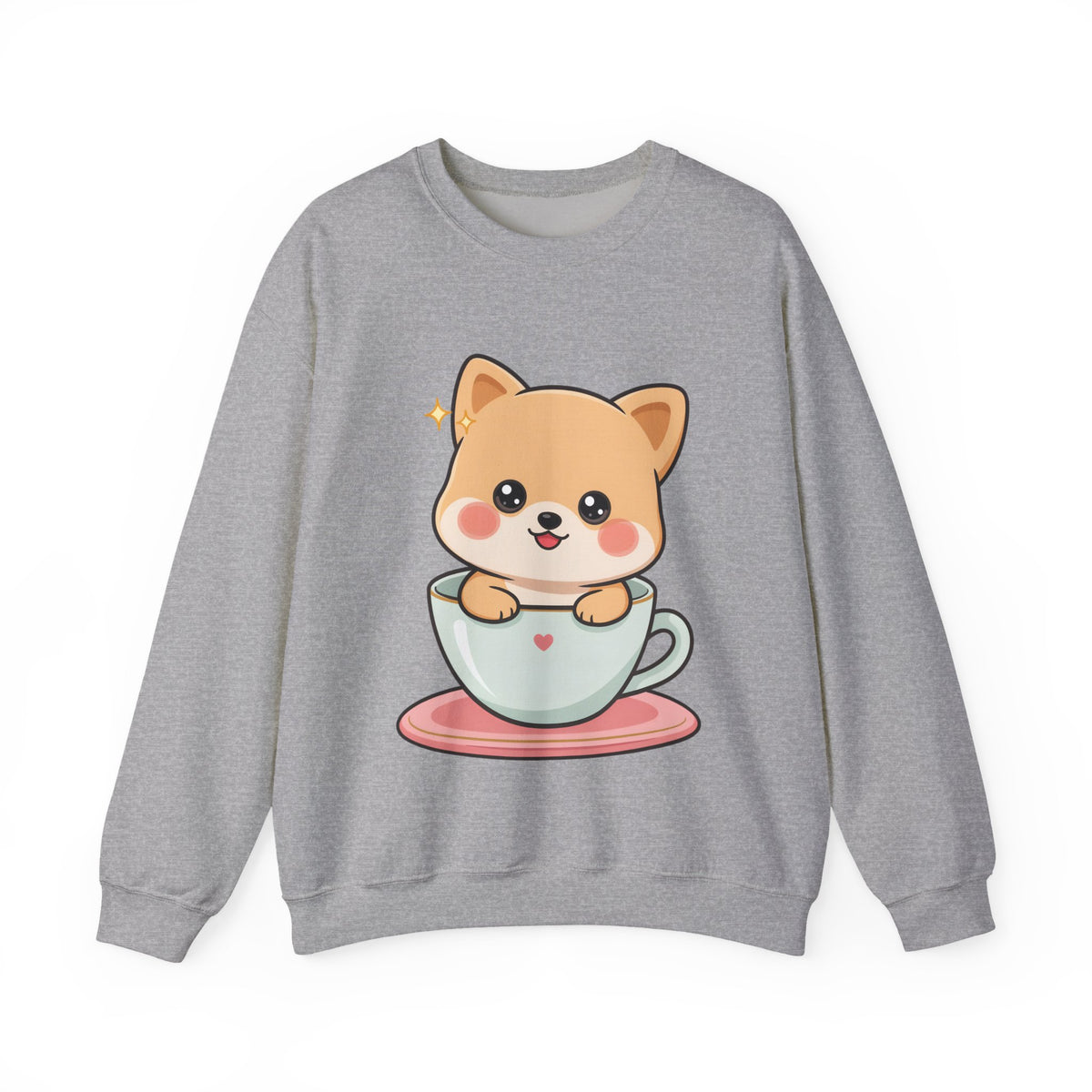 Kawaii Shiba Inu Sweatshirt, Cute Puppy Crewneck