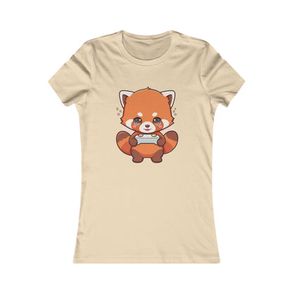 Red Panda Gamer Women's Tee – Cute Kawaii Gaming Shirt