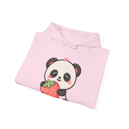 Kawaii Panda Strawberry Hoodie for Cute Style Fans