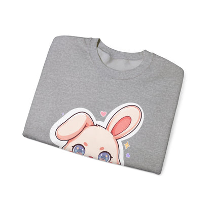 Kawaii Bunny Bubble Tea Sweatshirt, Cute Chibi Crewneck