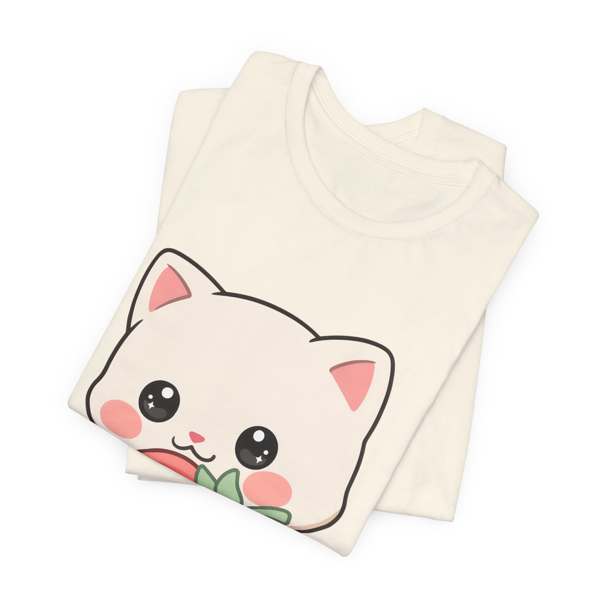 Kawaii Cat Strawberry T-Shirt, Cute Cat Lover Gift