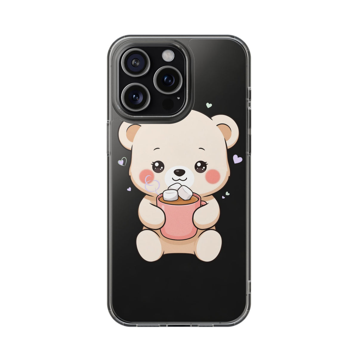 Kawaii Polar Bear Phone Case with Hot Cocoa