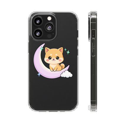 Kawaii Shiba Inu Phone Case – Crescent Moon Cutie