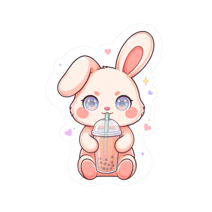 Kawaii Bunny Bubble Tea Sticker for Cute Gifts
