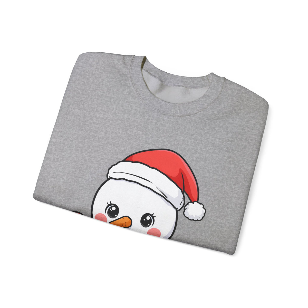 Kawaii Snowman Christmas Sweatshirt, Cute Holiday Gift