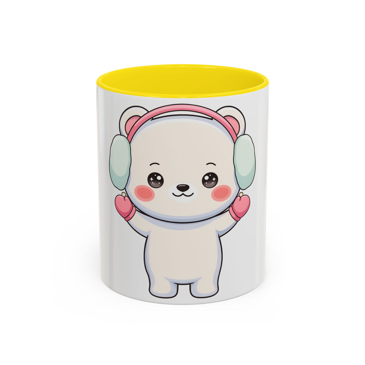 Kawaii Polar Bear Mug, Cute Winter Accent Coffee Mug