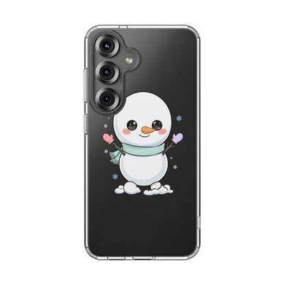 Kawaii Snowman Clear Impact-Resistant Case