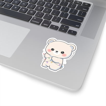 Kawaii Polar Bear Sticker for Cozy Desk Decor