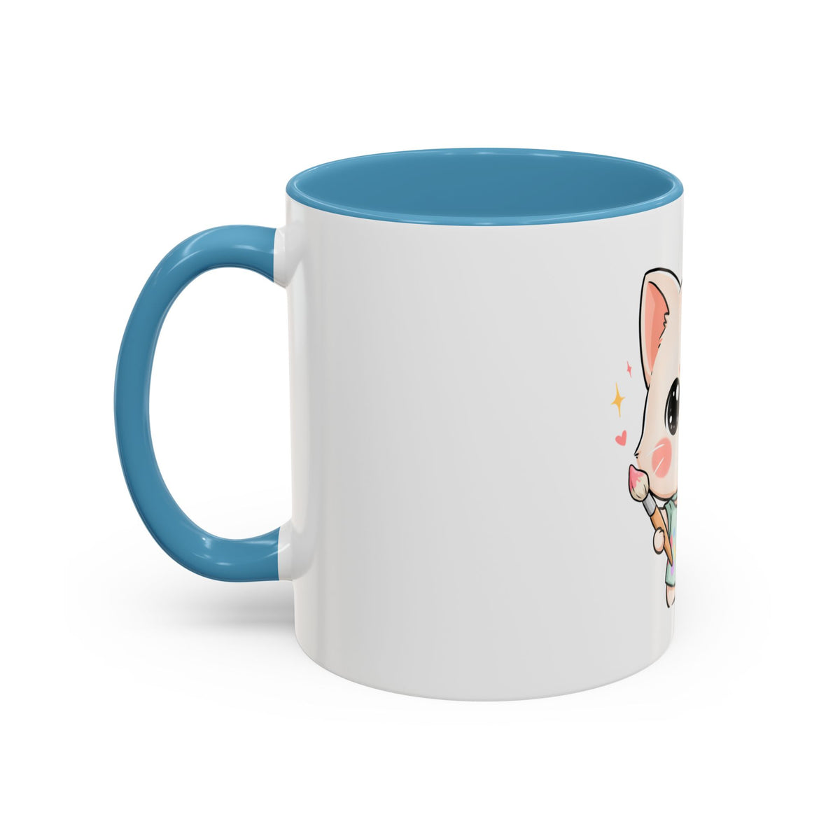 Kawaii Cat Artist Accent Coffee Mug