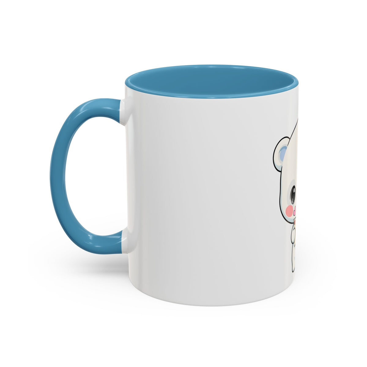 Kawaii Polar Bear Christmas Mug – Santa Letter Accent Mug