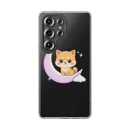 Kawaii Shiba Inu Phone Case – Crescent Moon Cutie