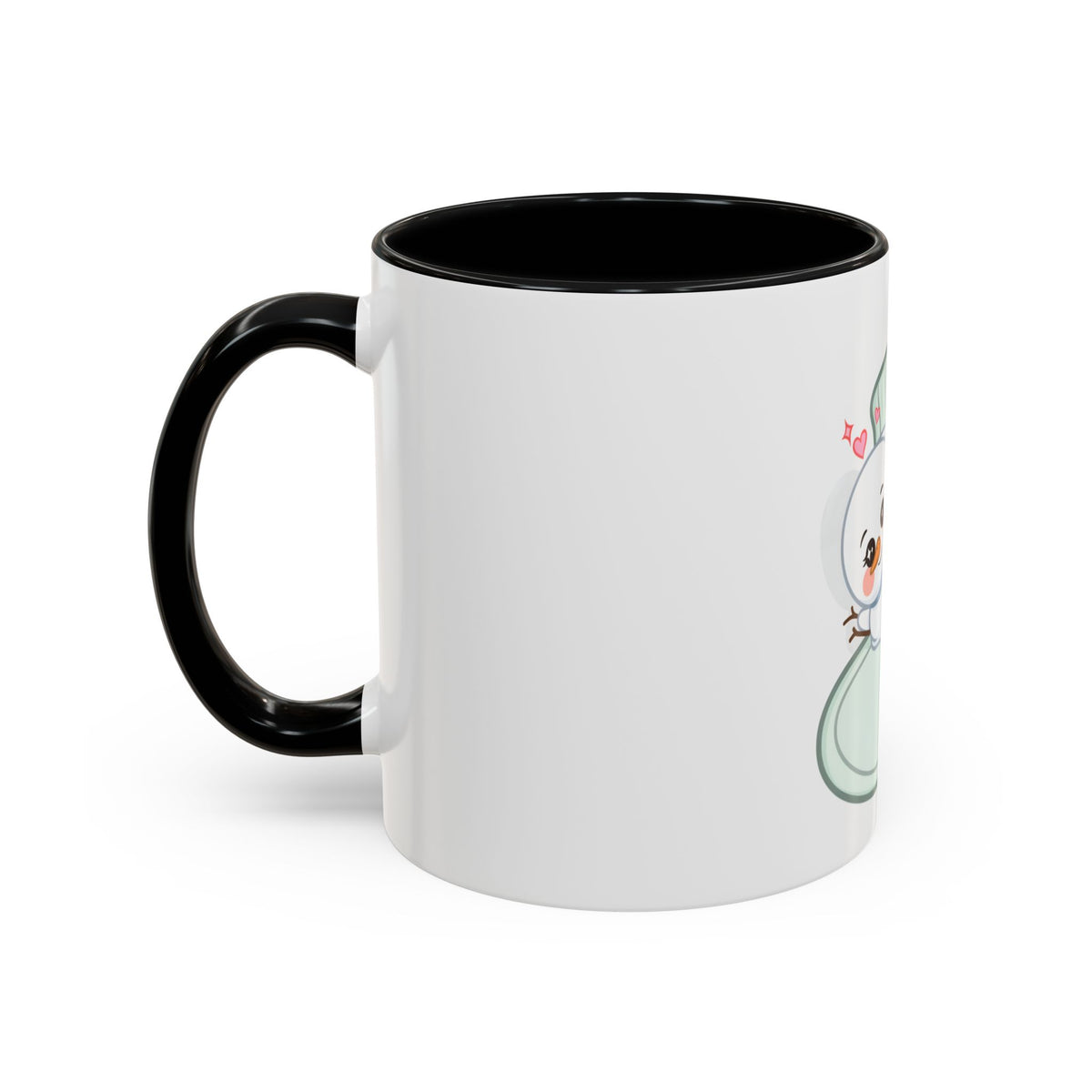 Christmas Snowman Accent Coffee Mug, Cute Holiday Gift