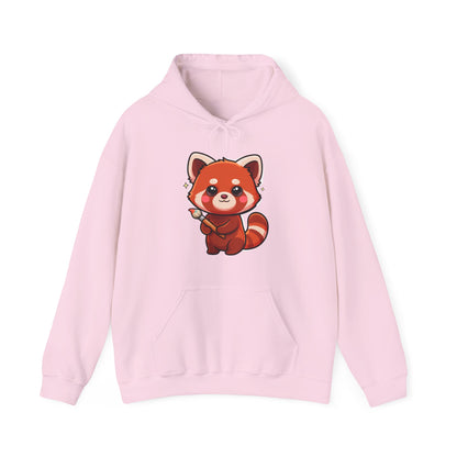 Cute Red Panda Hoodie, Kawaii Artist Sweatshirt