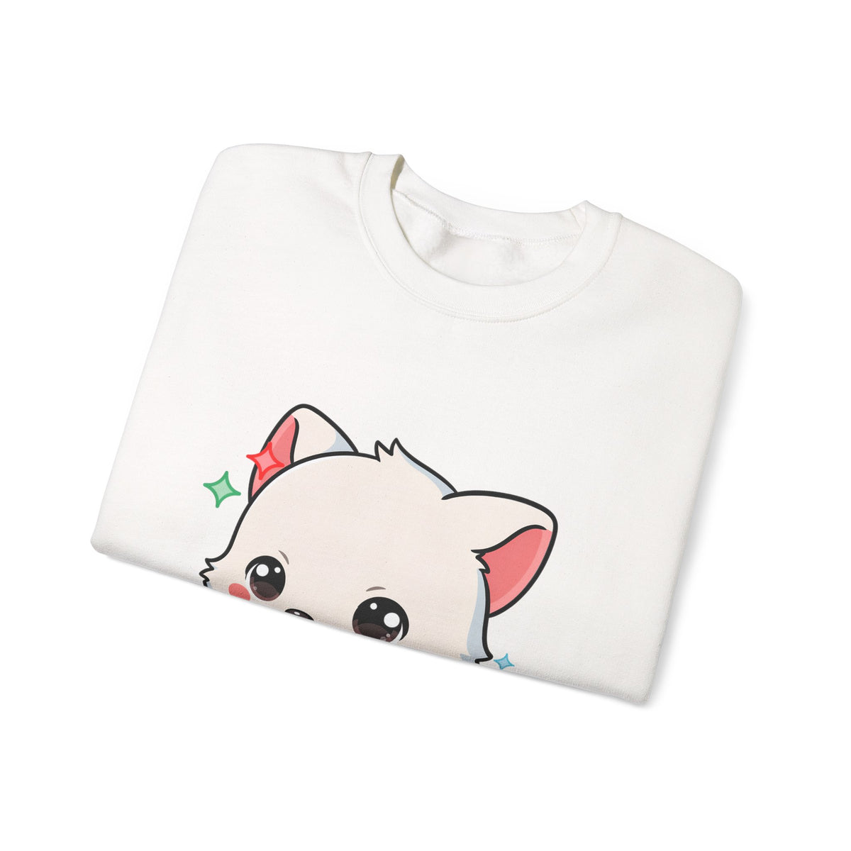 Kawaii Christmas Fox Sweatshirt, Cute Holiday Crewneck