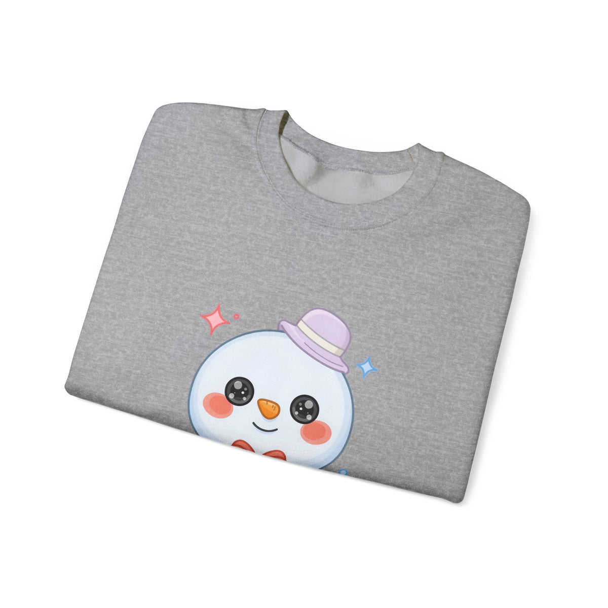 Kawaii Snowman Christmas Sweatshirt, Cute Holiday Gift