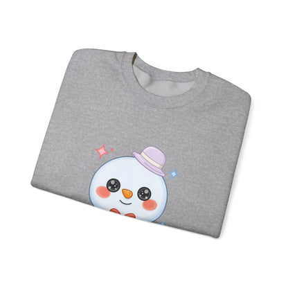 Kawaii Snowman Christmas Sweatshirt, Cute Holiday Gift