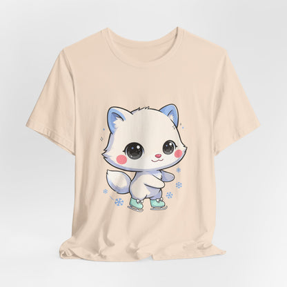Kawaii Arctic Fox T-Shirt for Winter Gift Giving