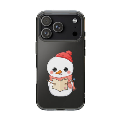 Kawaii Snowman Phone Case Reading to Santa