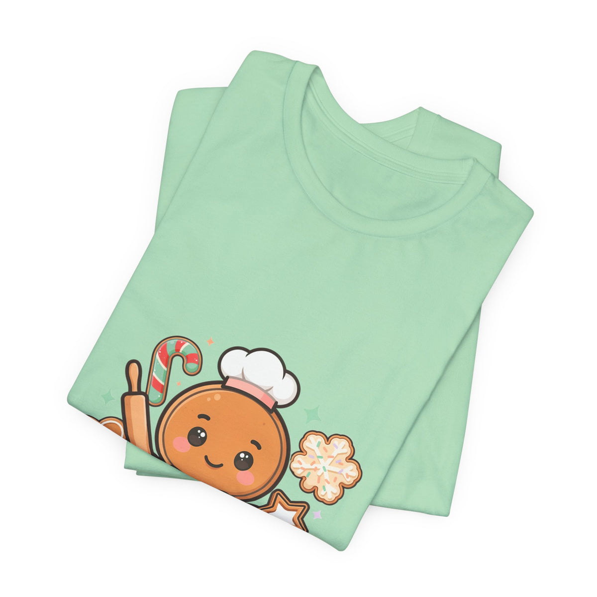 Gingerbread Baker Christmas Tee, Cute Kawaii Holiday Shirt